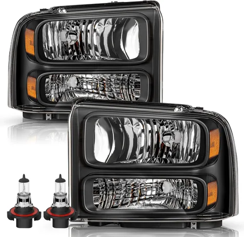 Vista 10 de TUSDAR Juego de montaje de faros delanteros para Ford F250 F350 F450 F550 Super Duty 2005-2007 / Ford Excursion 2005 lado del conductor