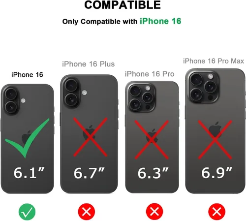 Vista 7 de TENDLIN Compatible con iPhone 16 Funda de teléfono de grano de madera con textura de fibra de carbono, diseño de cuero híbrido delgado (negro)