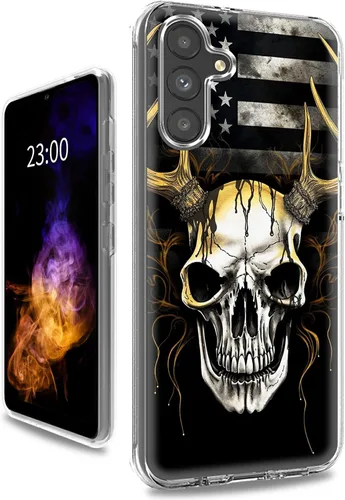 Vista 30 de Funda transparente para Samsung A15 5G de 6.5 pulgadas, doble capa protectora a prueba de golpes de PC transparente de silicona suave