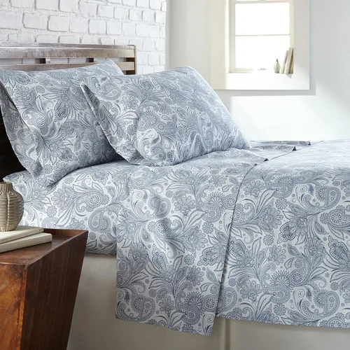 Vista 141 de Southshore Fine Living, Inc. Colección Winter Brush, juego de sábanas de 3 piezas para cama individual, sábana bajera con bolsillo profundo de 14