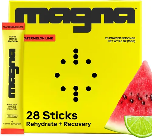 Vista 3 de MAGNA Paquete de mezcla de bebidas en polvo de electrolitos – sabores de limonada de té y sandía y lima, 56 porciones Hidratación, energía y apoyo