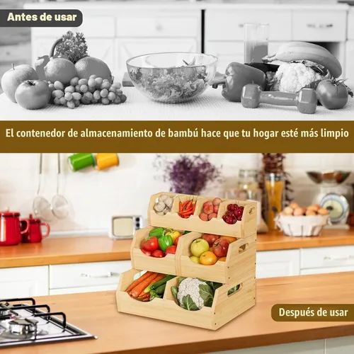 Vista 8 de Contenedor de almacenamiento para papas y cebollas, apilable