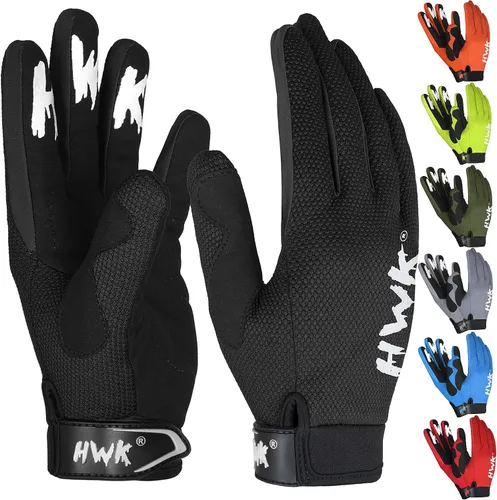 Vista 12 de HWK - Guantes de motocicleta para hombres y mujeres, motocross, conducción táctica, ciclismo, carreras de motocicletas, guantes multiusos