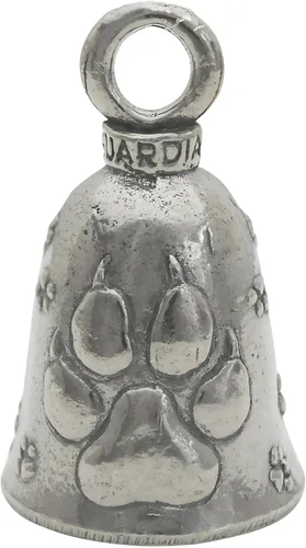 Vista 15 de Guardian Bell Dog Good Luck Bell con llavero y bolsa de regalo de terciopelo negro Campana de motocicleta Peltre sin plomo Hecho en Estados