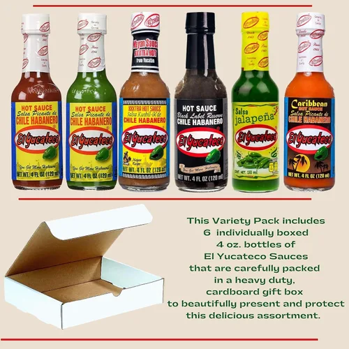 Vista 6 de El Yucateco Paquete variado de salsa picante - 6 sabores