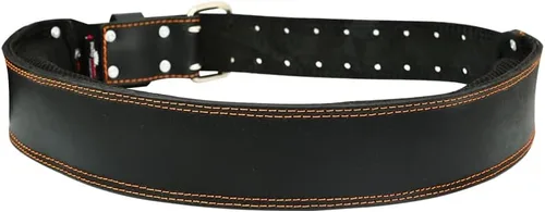 Vista 2 de Daisy - Cinturón de herramientas de cuero de 2.5 pulgadas con soporte trasero de espuma de alta densidad, cuero de grano premium XL de 32 a 48