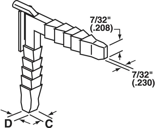 Vista 2 de PL 15144 - Llave inclinable de nailon, 7/32