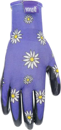 Vista 2 de MUD Grip - Guantes de jardinería para mujer con revestimiento de nitrilo plano y revestimiento de nitrilo
