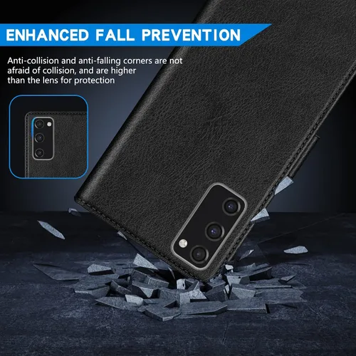 Vista 7 de ZZXX Funda tipo cartera para Samsung Galaxy S20 FE 5G de 6.5 pulgadas con bloqueo RFID, ranura para tarjetas, función atril, funda protectora