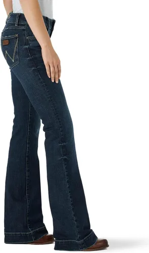 Vista 2 de Wrangler Women's Retro Mae Mid Rise Wide Leg Trouser Jean