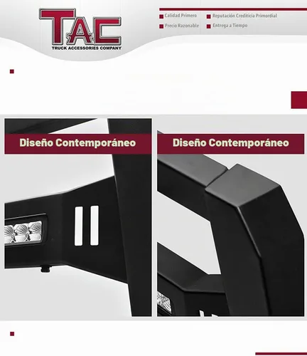 Vista 5 de TAC - Barra de toro modular con LED compatible con RAM 1500 2009-2018 RAM 1500 Classic 2019-2023 (excluye Rebel y Warlock), protector de cepillo