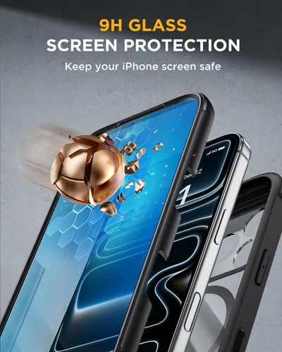 Vista 117 de Miracase Serie de vidrio para iPhone 11 de 6.1 pulgadas, funda protectora de cuerpo completo resistente mejorada con protector de pantalla de vidrio