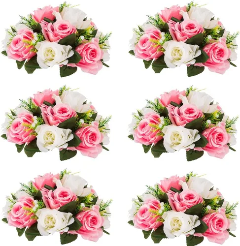 Vista 58 de Centros de mesa de flores para mesas de boda: decoraciones de mesa de Halloween, bolas de flores negras, centros de mesa para compromiso, ceremonia