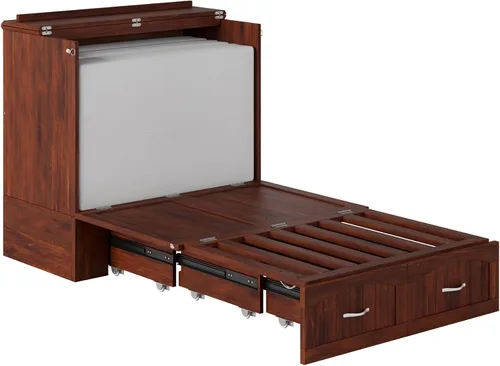 Vista 11 de AFI, Southampton Murphy - Baúl de cama individual XL con colchón y cajón de 6 pulgadas, nogal