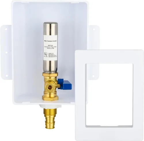 Vista 14 de Caja de salida para máquina de hielo con pararrayos de martillo de agua de acero inoxidable, entrada de sudor de 1/2 pulgada (MIP) y conexión