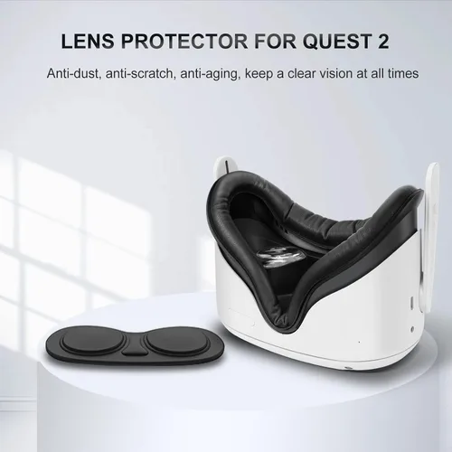 Vista 6 de SUPERUS Funda facial y cubierta para lente compatible con OculusMeta Quest 2 accesorios (negro)