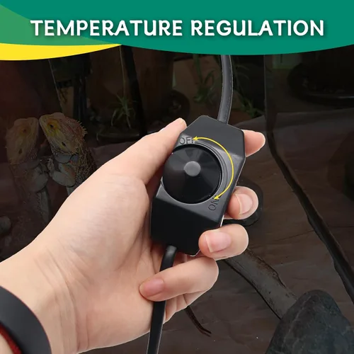Vista 3 de Lámpara de cúpula profunda de reptil doble con ajuste de temperatura, doble tapa profunda diseño de integración combinada lámpara de iluminación