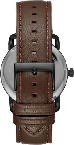 Vista 4 de Fossil Copeland - Reloj de cuarzo de acero inoxidable con correa de piel para hombre