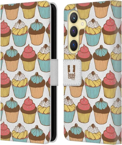 Vista 98 de Head Case Designs Assortment Cupcakes Happiness Leather Wallet Case Compatible with Samsung Galaxy A07 4G Surtido