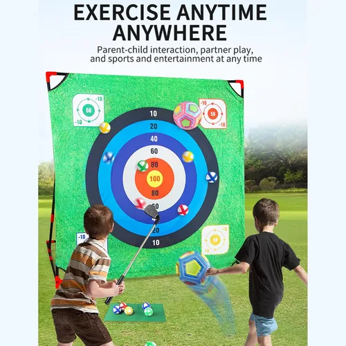 Vista 2 de Juego de croquet de golf para actividades familiares al aire libre para todas las edades, desarrollo de habilidades motoras, juego de croquet