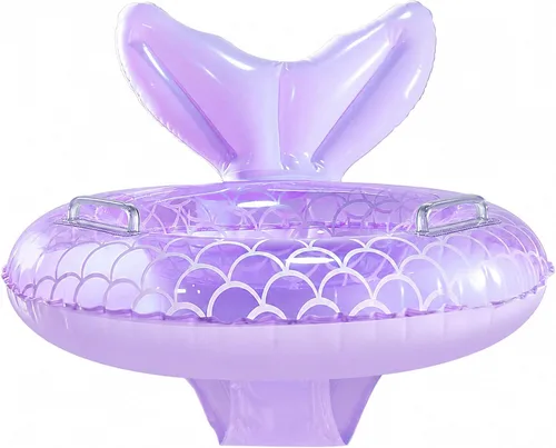 Vista 7 de KISSHAKE Flotador de piscina para bebé, flotador de natación de sirena para bebé, entrenador de natación inteligente, flotadores inflables