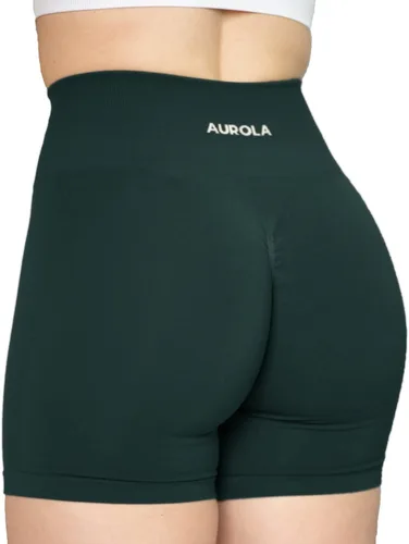 Vista 7 de Aurola Intensify - Pantalones cortos de entrenamiento para mujer, sin costuras, para gimnasio, yoga, correr, deporte, ejercicio activo, fitness