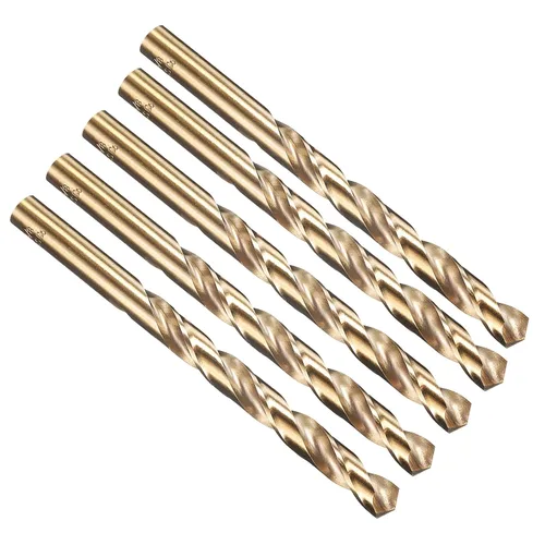 Vista 168 de PATIKIL Broca Jobber de 0.039 in, vástago recto M35 cobalto 5% acero de alta velocidad 135° acabado dorado para metal duro de acero inoxidable - 2