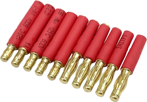Vista 2 de 5 pares de conectores de bala de 0.138 in a conector de bala de 0.157 in Banana Gold Plug sin adaptador de cable para RC Car Boat FPV ESC Motor