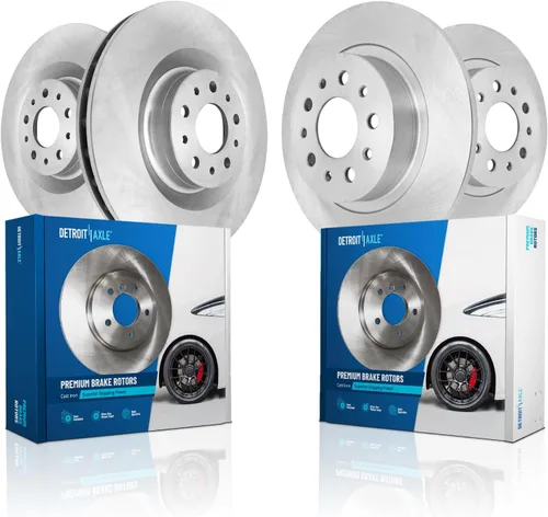 Vista 19 de Detroit Axle - Rotores de freno para Chrysler 200 2015 2016 2017, Rotores de freno de disco de reemplazo: 12.01" pulgadas delantero y 10.95