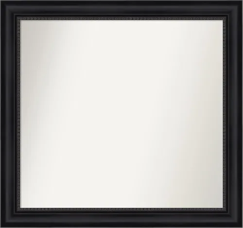 Vista 128 de Amanti Art Espejo personalizado, espejo de baño negro Astor, espejo de pared o espejo de tocador de baño sobre el fregadero (25 x 25 pulgadas)