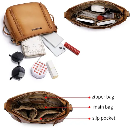 Vista 2 de Montana West Crossbody Bags for Women Genuine Leather Cell Phone Purse Wallet Lightweight Shoulder Bag Travel Purse