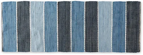 Vista 10 de DII Colección Chindi Rug Collection, reversible, hilo reciclado, teñido a mano, 2 pies 3 pulgadas x 6 pies, jadeíta