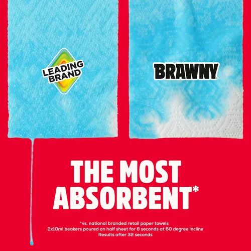 Vista 7 de Brawny Tear-A-Square - Toallas de papel de 3 capas, 8 rollos triples = 24