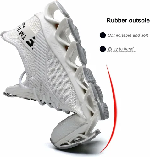 Vista 5 de Zapatos para correr para hombres, zapatos de deporte de moda, transpirable, antideslizante, gimnasio, deportes de trabajo, entrenadores