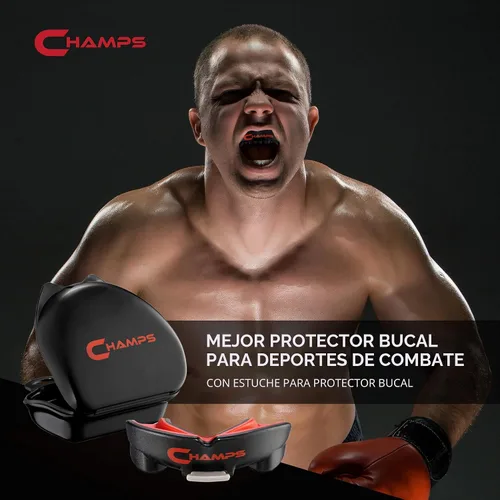 Vista 7 de Champs MMA Protector Bucal Transpirable para Boxeo, MMA, Jiu Jitsu, Muay Thai, Lucha Libre y Deportes de Combate – Diseño de Fácil Ajuste, Hervir