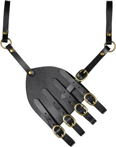 Vista 18 de Cinturón medieval con vaina para espada aventurero con soporte de cuero para espada universal, espada larga, cutlass