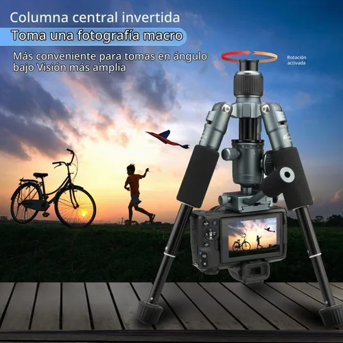 Vista 5 de Glorich Mini trípode portátil de mesa de 20 pulgadas con cabeza de bola de 360 grados, trípode de escritorio de viaje pequeño de aleación