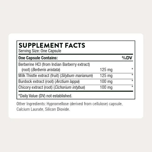 Vista 3 de Pastillas veganas Thorne Research para limpieza hepática, 60 píldoras, 1