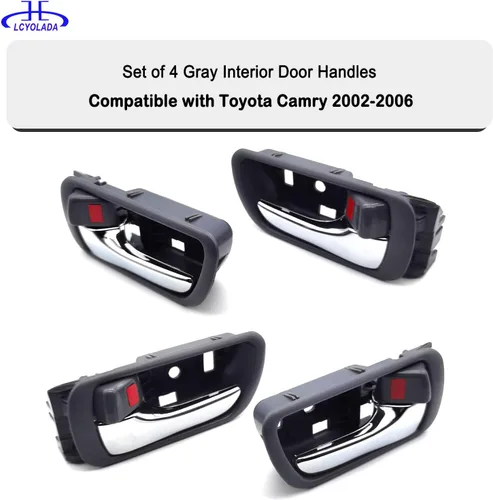 Vista 2 de 4 piezas de manijas interiores para puertas de Toyota Camry 2002 2003 2004 2005 2006, delanteras traseras izquierda del conductor y derecha del lado