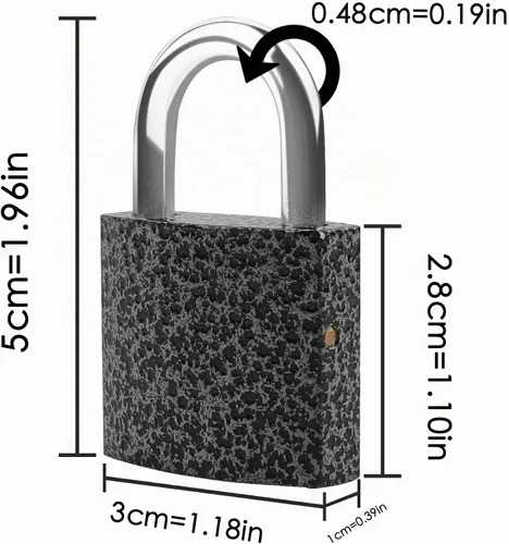 Vista 2 de XFJSAK 2 Pack pequeño candado con 3 llaves (llave similar), cerradura de casillero 30mm, cerradura con llave para cobertizos, unidad