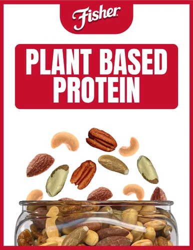 Vista 3 de Fisher Snack Deluxe Mezcla de Frutos Secos, 24 Onzas, Anacardos, Almendras, Nueces Pecanas, Nueces de Brasil, 100% Reciclable, Bocadillos Saludables