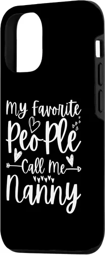Vista 2 de Funda divertida para el día de la madre para iPhone 15 My Favorite People Call Me Nanny Heart