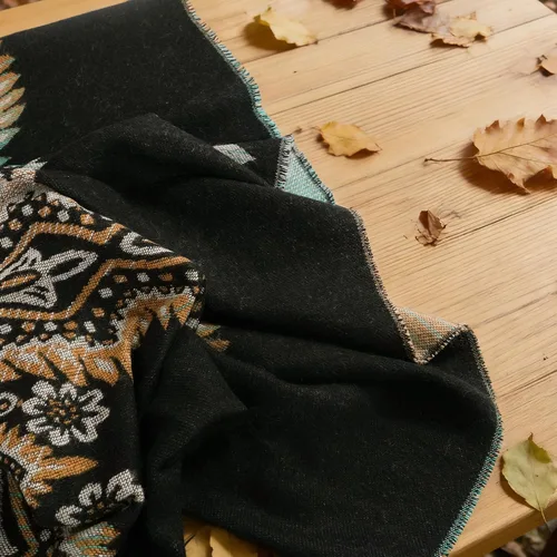Vista 7 de Uyuni Poncho con volantes estilo chal bohemio para mujer, holgado, vintage