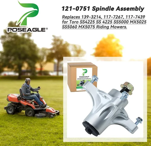 Vista 2 de 121-0751 El conjunto del husillo reemplaza el conjunto de husillo Toro 139-3214 121-0751 117-7267 117-7439 para SS4225 SS 4225 SS5000 MX5025 SS5060