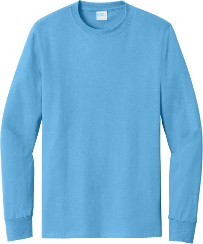 Vista 5 de Port & Company - Camiseta Esencial de Manga Larga Tall. PC61LST Azul acuático