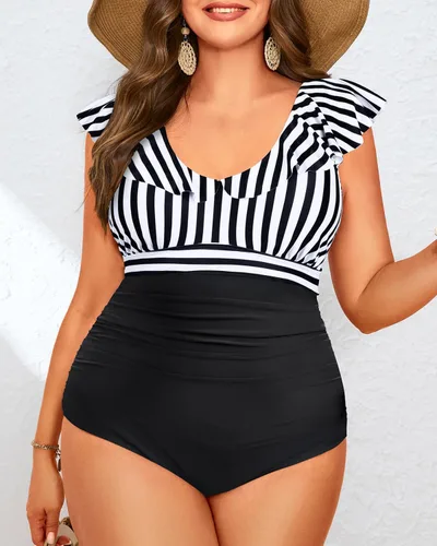 Vista 7 de Daci Falbala - Traje de baño de una pieza para mujer, con volantes y control de abdomen