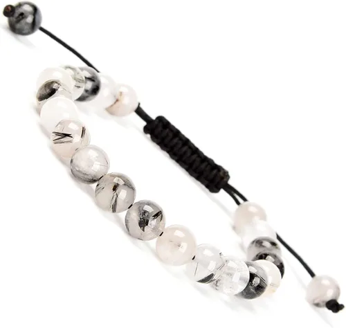 Vista 23 de MASSIVE BEADS - Pulseras ajustables unisex de cuentas de cristal de piedras preciosas con poder curativo natural, de macramé Piedras de 7 chakras