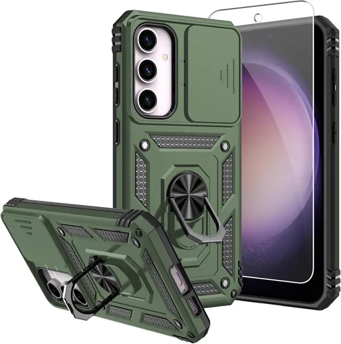 Vista 7 de Funda para Galaxy S23 FE, con protectores de pantalla y funda para cámara, [grado militar] de 16 pies. Funda a prueba de caídas con funda protectora