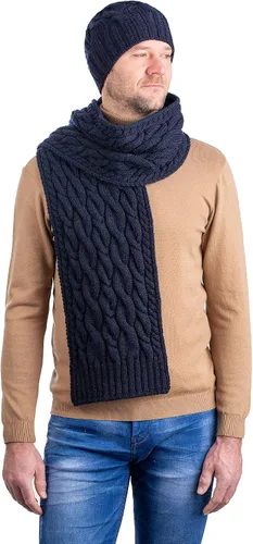 Vista 2 de SAOL 100 % lana merina, gorro de invierno irlandés para hombre