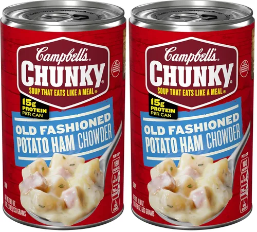 Vista 13 de Sopa Campbell’s Chunky, sopa de frijoles con jamón, lata de 19 Oz